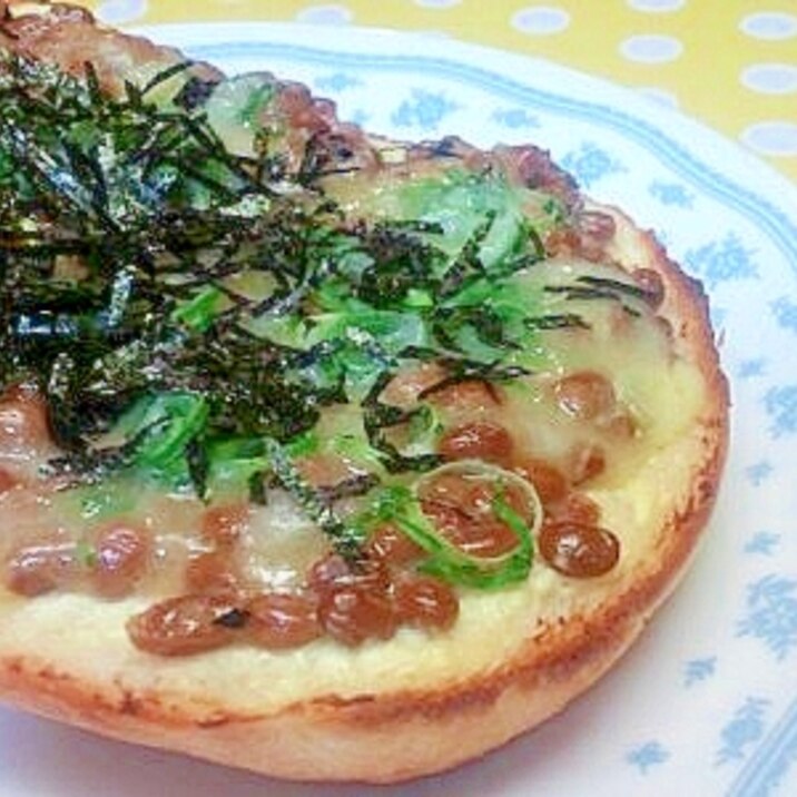 納豆&チーズのトースト
